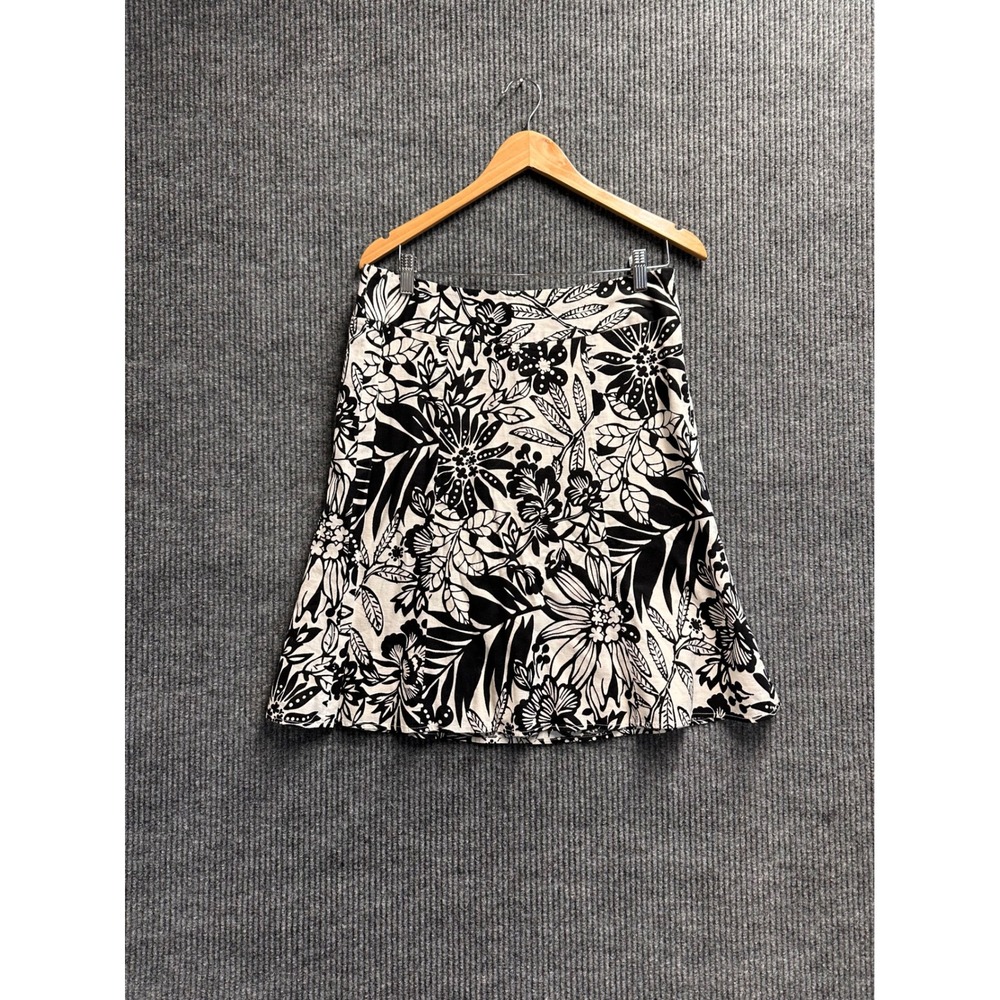 Gap Women Floral Linen Blend Skirt Eco  Summer ResortWear Coastal Grandma Boho 6